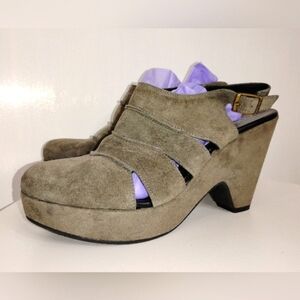 CORDANI GRAY SUEDE PLATFORMS